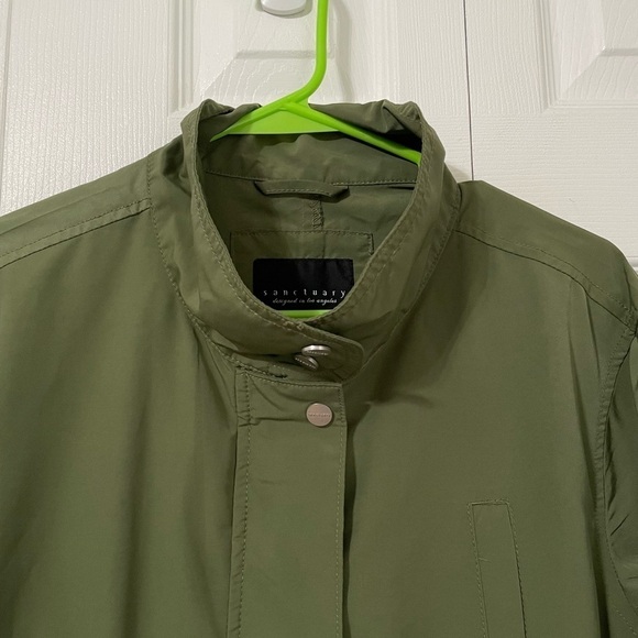 Sanctuary Women’s Green Anorak Utility Jacket Adjustable‎ sleeve size Medium - Picture 10 of 16